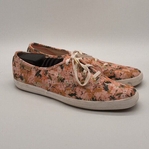 Keds x Rifle Paper Co Shoes - Keds x Rifle Paper Co Pink Floral Shoes Women Size 9.5 Pre-Owned - Good